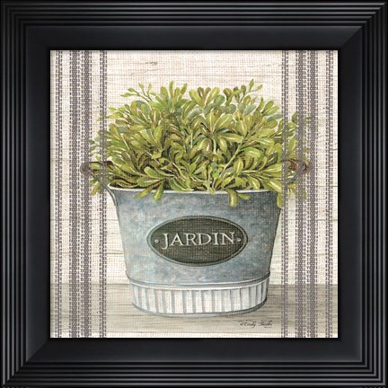 Framed Galvanized Jardin Print