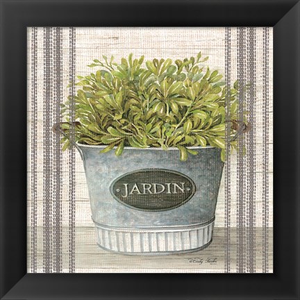 Framed Galvanized Jardin Print