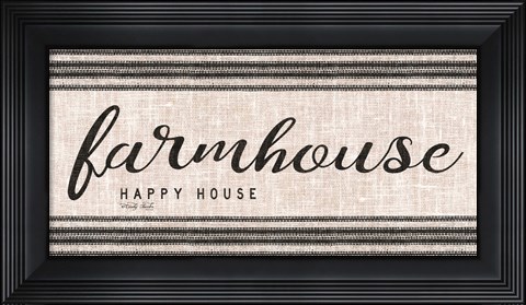 Framed Farmhouse Happy House Print