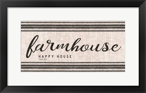 Framed Farmhouse Happy House Print