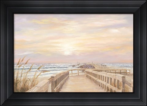 Framed Ponce Inlet Jetty Sunrise Print