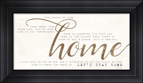Framed Let&#39;s Stay Home Print