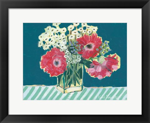 Framed Flowers for Belle I Print