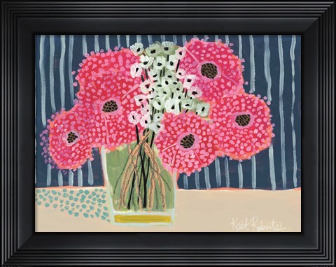 Framed Flowers for Belle III Print