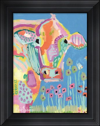 Framed Moo Series:  Lucy Print