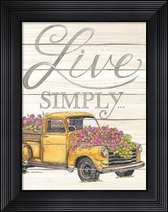 Framed Live Simply Print