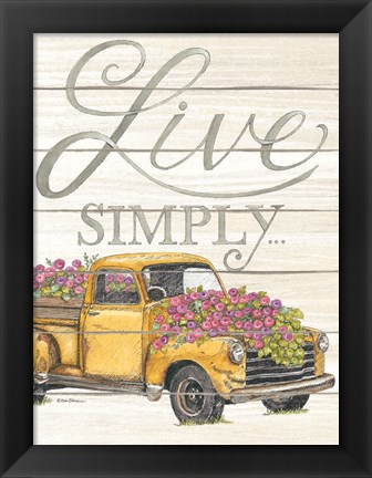 Framed Live Simply Print