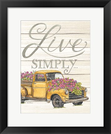 Framed Live Simply Print