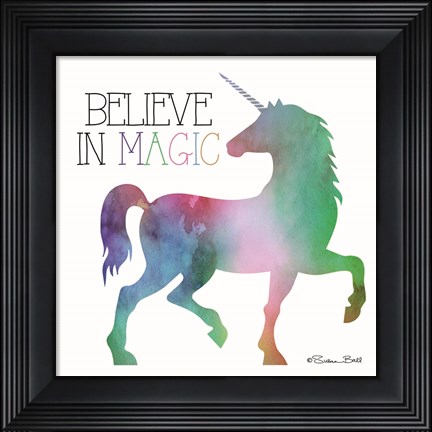 Framed Believe in Magic Unicorn Print