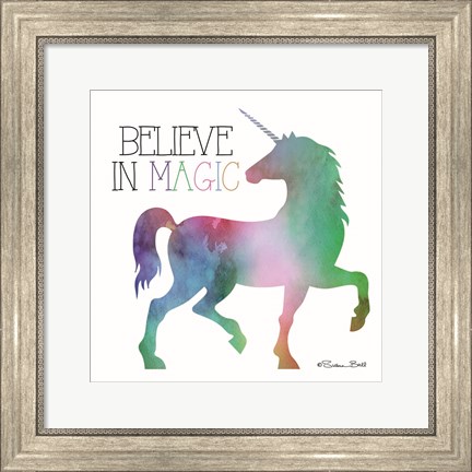 Framed Believe in Magic Unicorn Print