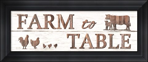 Framed Farm to Table Print