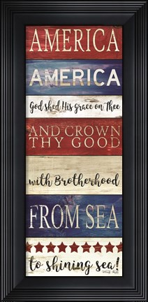 Framed America God Shed His Grace on Thee Print