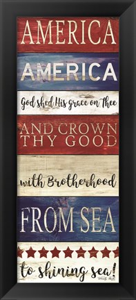 Framed America God Shed His Grace on Thee Print