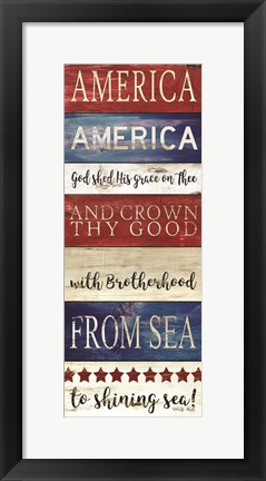 Framed America God Shed His Grace on Thee Print