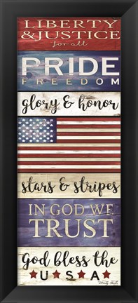 Framed God Bless the USA Print