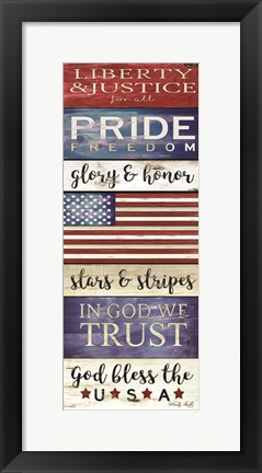 Framed God Bless the USA Print