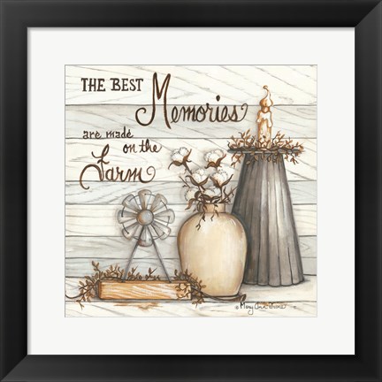 Framed Memories are the Farm Print