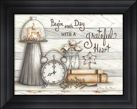 Framed Grateful Heart Print