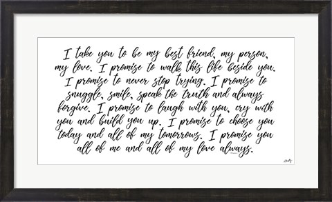 Framed My Vow to You Print