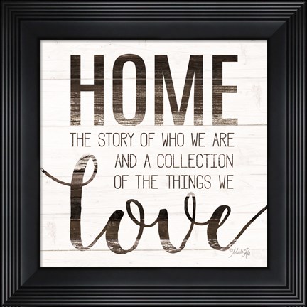 Framed Home Story Print