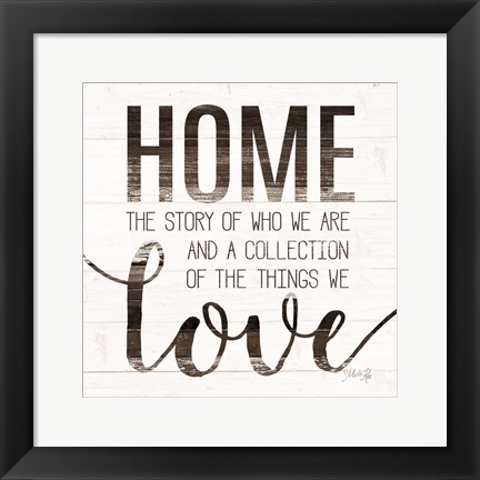 Framed Home Story Print