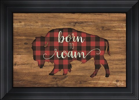 Framed Born to Roam Bison Print