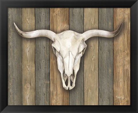 Framed Cow Skull II Print