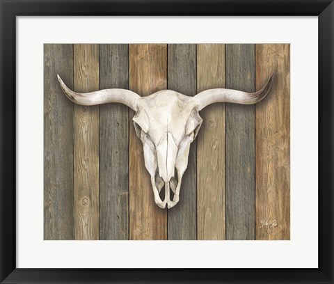 Framed Cow Skull II Print