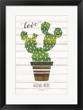 Framed Love Grows Here Print