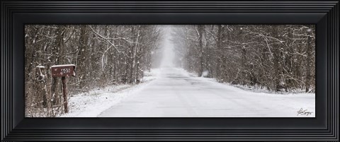 Framed Winter&#39;s Mail Print
