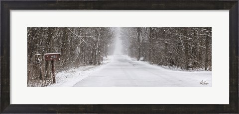 Framed Winter&#39;s Mail Print