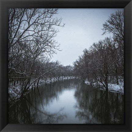 Framed Winding Reflection Print