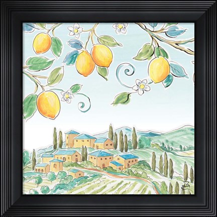 Framed Mediterranean Breeze IX Print