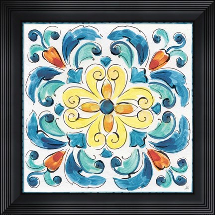 Framed Mediterranean Breeze XIX Print