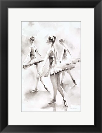 Framed Three Ballerinas Print