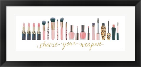 Framed Wake Up and Make Up IX v2 Print