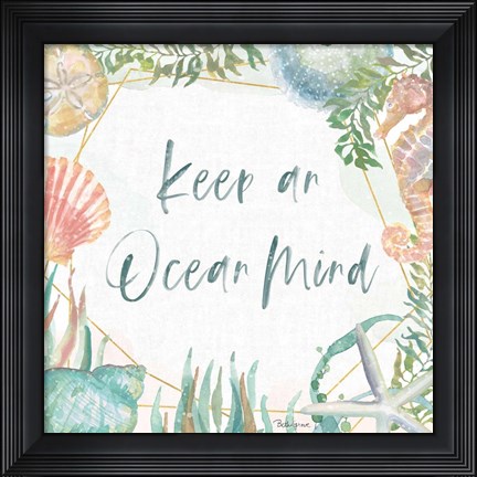 Framed Watercolor Coast III Print