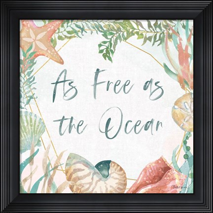 Framed Watercolor Coast II Print