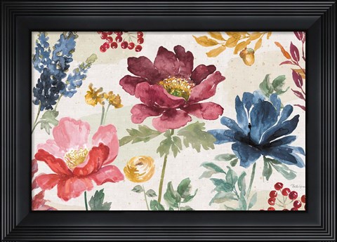 Framed Watercolor Fall I Print