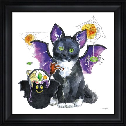 Framed Halloween Pets VI Print