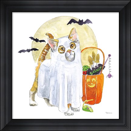 Framed Halloween Pets V Print