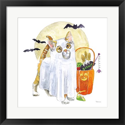 Framed Halloween Pets V Print