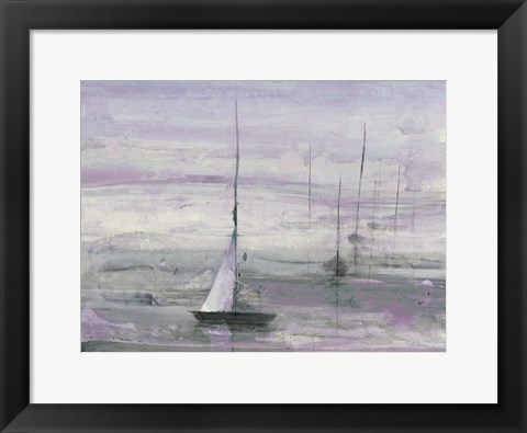 Framed Ice Sailing Purple Crop Print