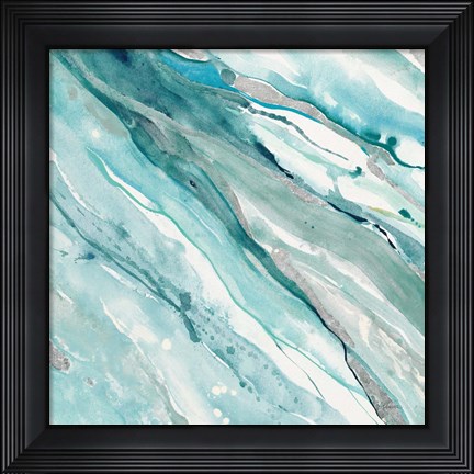 Framed Silver Springs II Blue Green Print