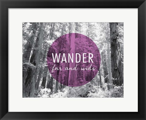 Framed Wander Far and Wide v2 Print