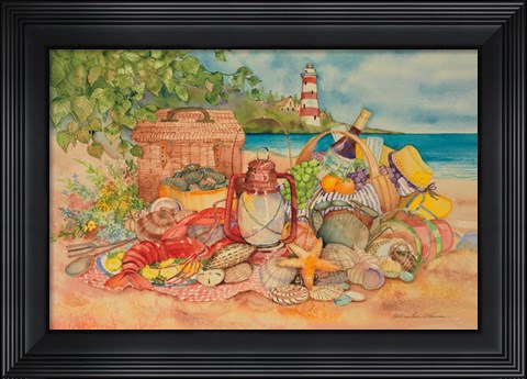 Framed Bayside Picnic Print
