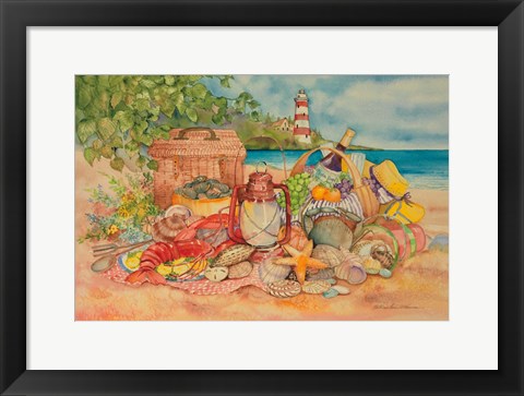 Framed Bayside Picnic Print