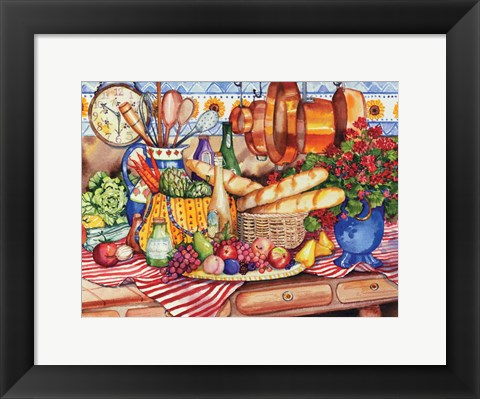 Framed French Kitchen Print