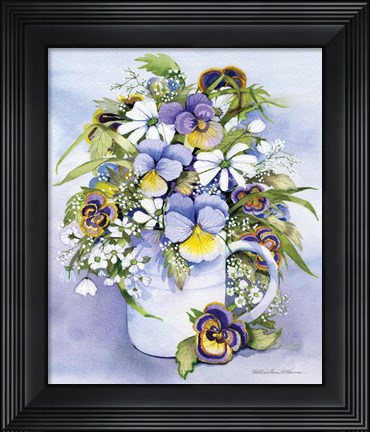 Framed Pansies Perfect Print