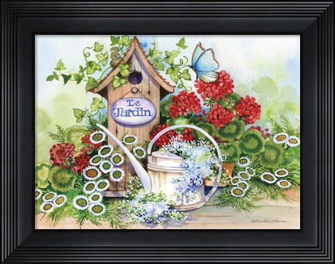 Framed Le Jardin Print